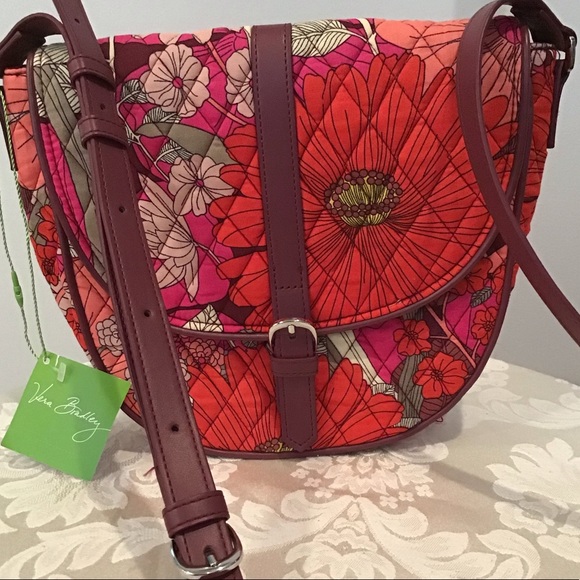 Vera Bradley Handbags - VERA BRADLEY Slim Saddle Bag💥NWT💥